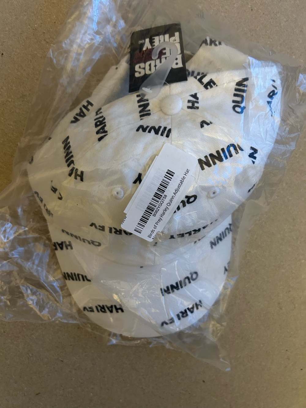 Harley Quinn hat with Adjustable Strap.